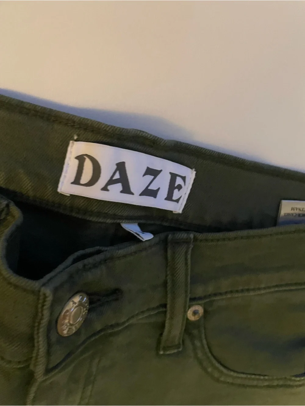 Slim Straight Olive Green Men's Jeans - Unbranded